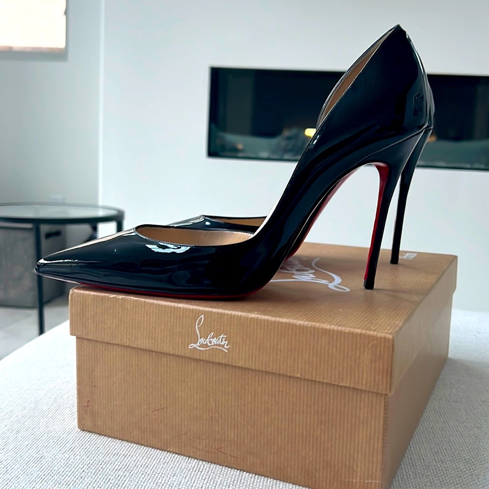 Christian Louboutin Iriza 100 Patent Black size 41.5